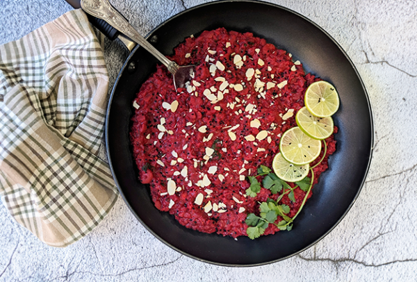 Gluten Free Beetroot and Fava Bean Dahl