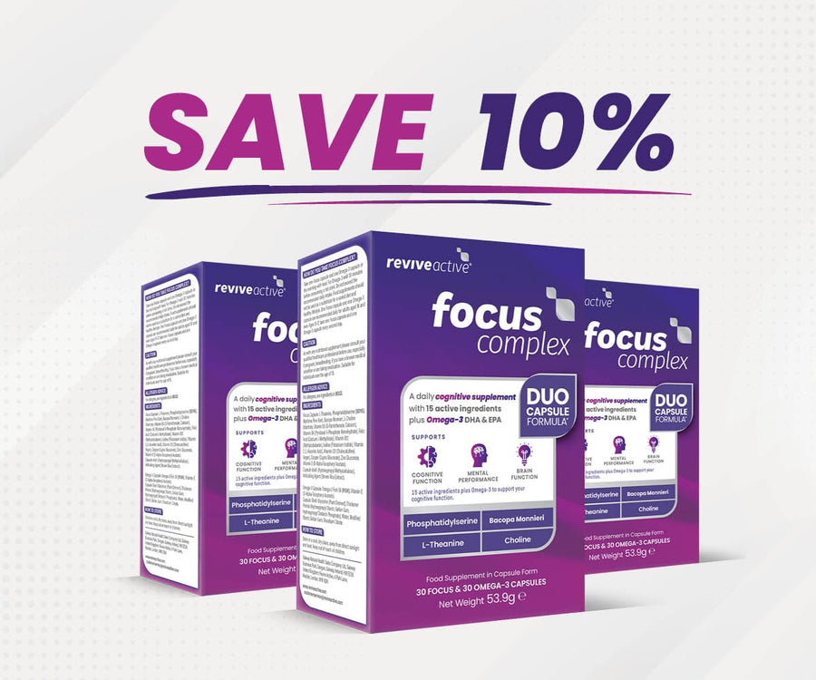 Revive Active Ireland 3 BOXES (180 CAPSULES) Focus Complex