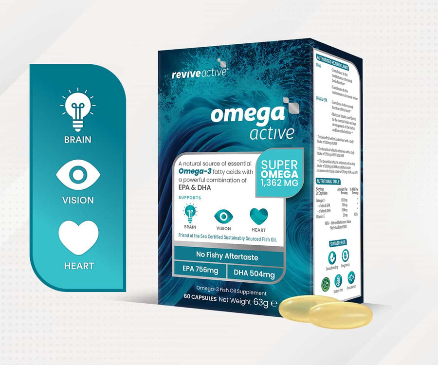 Revive Active Ireland 1 BOX (60 CAPSULES) Omega Active