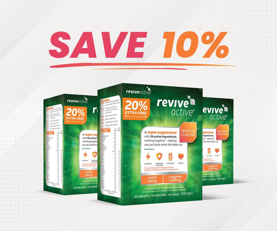 Revive Active Ireland 3 BOXES (108 SACHETS) Revive Active – Tropical Flavour 20% Extra Free